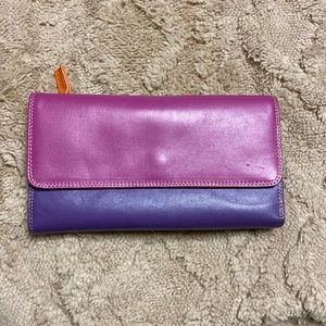 Mywalit sangria Napa leather multi color wallet